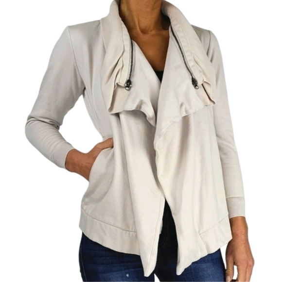 Dex Moto Sweater Zip Collar Size X Small Open - Picture 2 of 6